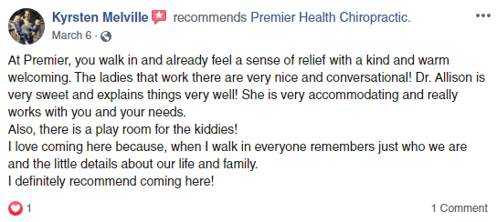 Chiropractic Virgina Beach VA FB Testimonial