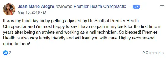 Chiropractic Virgina Beach VA FB Testimonial