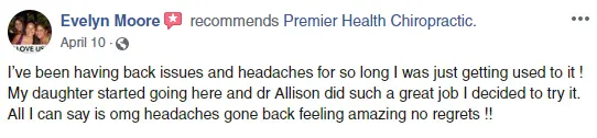 Chiropractic Virgina Beach VA FB Testimonial Chiropractic Virgina Beach VA FB Testimonial